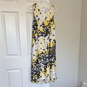 Emma & Michele Yellow and Black Polka Dot Dress
